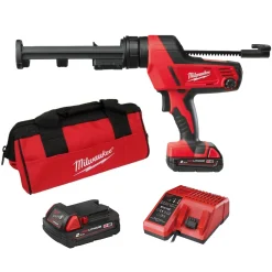 Milwaukee C18 PCG/310C-201B 18V Li-Ion Accu lijm- en kitspuit set (1x 2.0Ah accu) incl. kokerhouder in tas