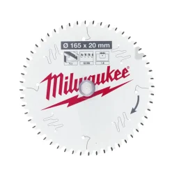 Milwaukee 493247908 CSB P Alu Cirkelzaagblad - 165x20x1.6mm - 52 ATB