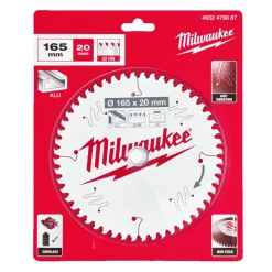 Milwaukee 493247908 CSB P Alu Cirkelzaagblad - 165x20x1.6mm - 52 ATB