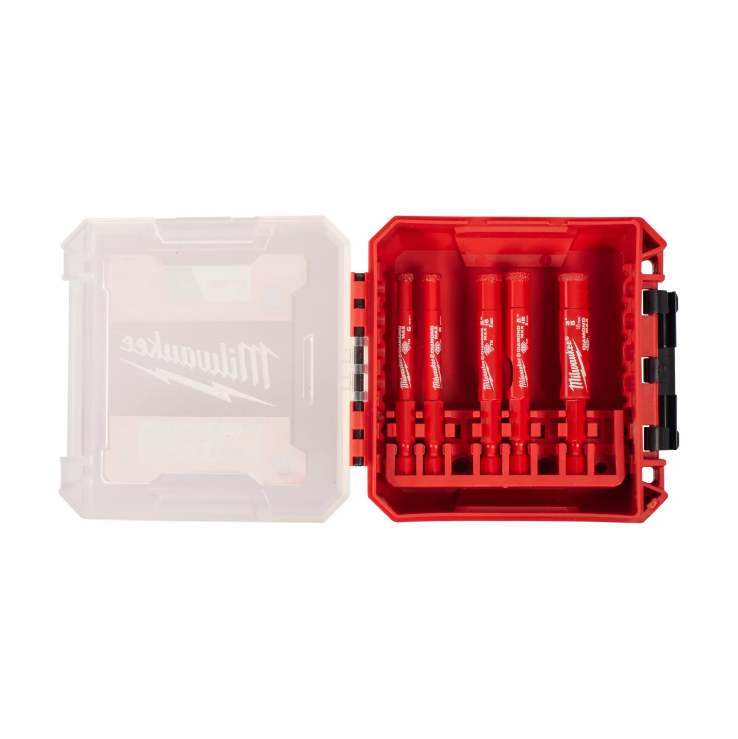 Milwaukee 4932498299 5-delige Diamantborenset nat/droog - 1/4'' - 6 (2x), 8 (2x), 10mm in Packout