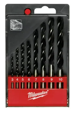 Milwaukee 4932352466 8 Delige houtboren set - 3 / 4 / 5 / 6 / 7 / 8 / 9 / 10mm