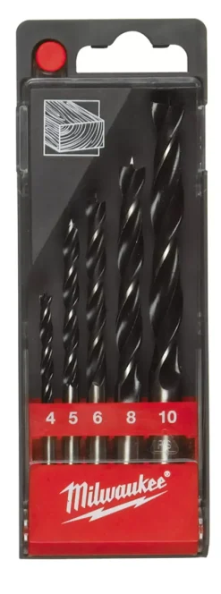 Milwaukee 4932352465 5 Delige houtborenset - 4/5/6/8/10mm