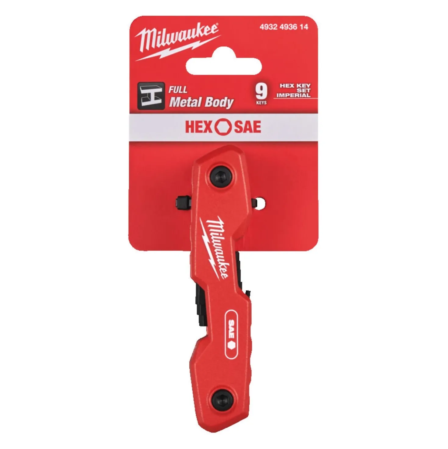 Milwaukee 4932493614 9-delige Inbussleutelsset Imperial