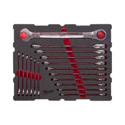 Milwaukee 4932501872 19-delige MAX BITE Ring-/steeksleutelset - in PACKOUT foam inlay - 6-27mm