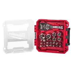 Milwaukee 4932499470 25-delige Ratel- en doppenset - in PACKOUT Ready Box - 1/4"