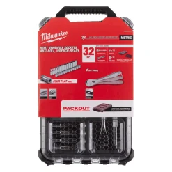 Milwaukee 4932478813 32-delige Ratel- en doppenset - in PACKOUT compact slim organiser - 3/8"