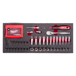 Milwaukee 4932499293 76-delige Ratel- en doppenset - in foam inlay - 1/4"