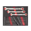 Milwaukee 4932493248 22-delige Ringratel-steeksleutelset MAXBITE in foam inlay - 6-32mm
