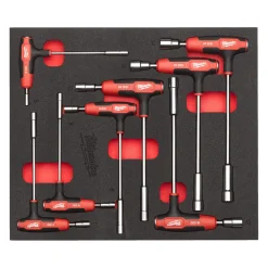 Milwaukee 4932501232 8-delige T-greep Dopschroevendraaierset - in PACKOUT foam Inlay