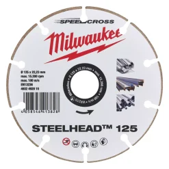 Milwaukee 4932492015 Diamantslijpschijf x SpeedCross Steelhead - 125mm