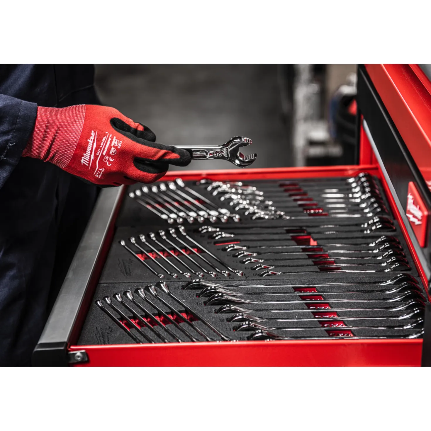 Milwaukee 4932479828 Foam Inlay Ringratel-steeksleutel set MAXBITE