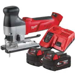 Milwaukee HD18 JSB-402C 18V Li-ion accu decoupeerzaag set (2x 4.0Ah accu) in koffer