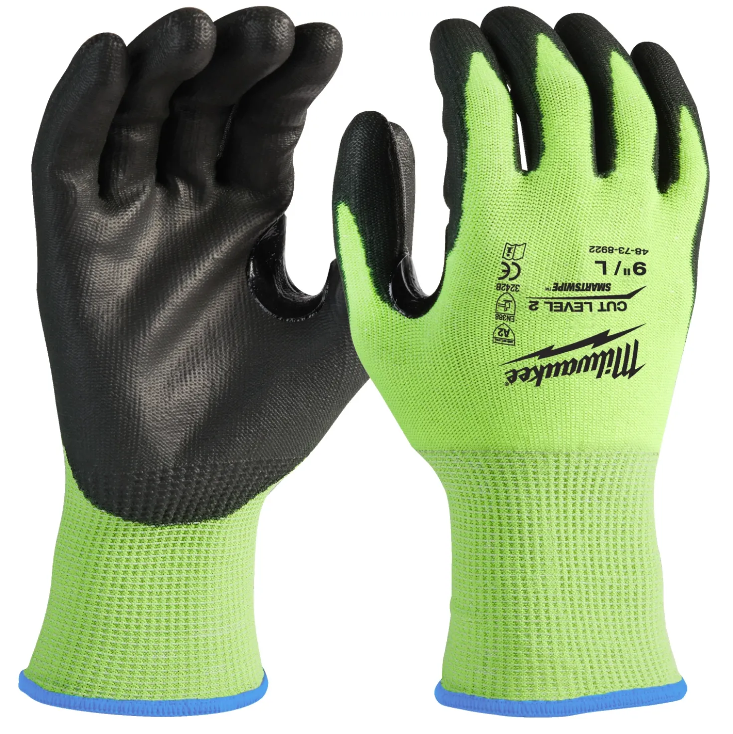 Milwaukee Hi-vis Werkhandschoenen - snijklasse 2/B
