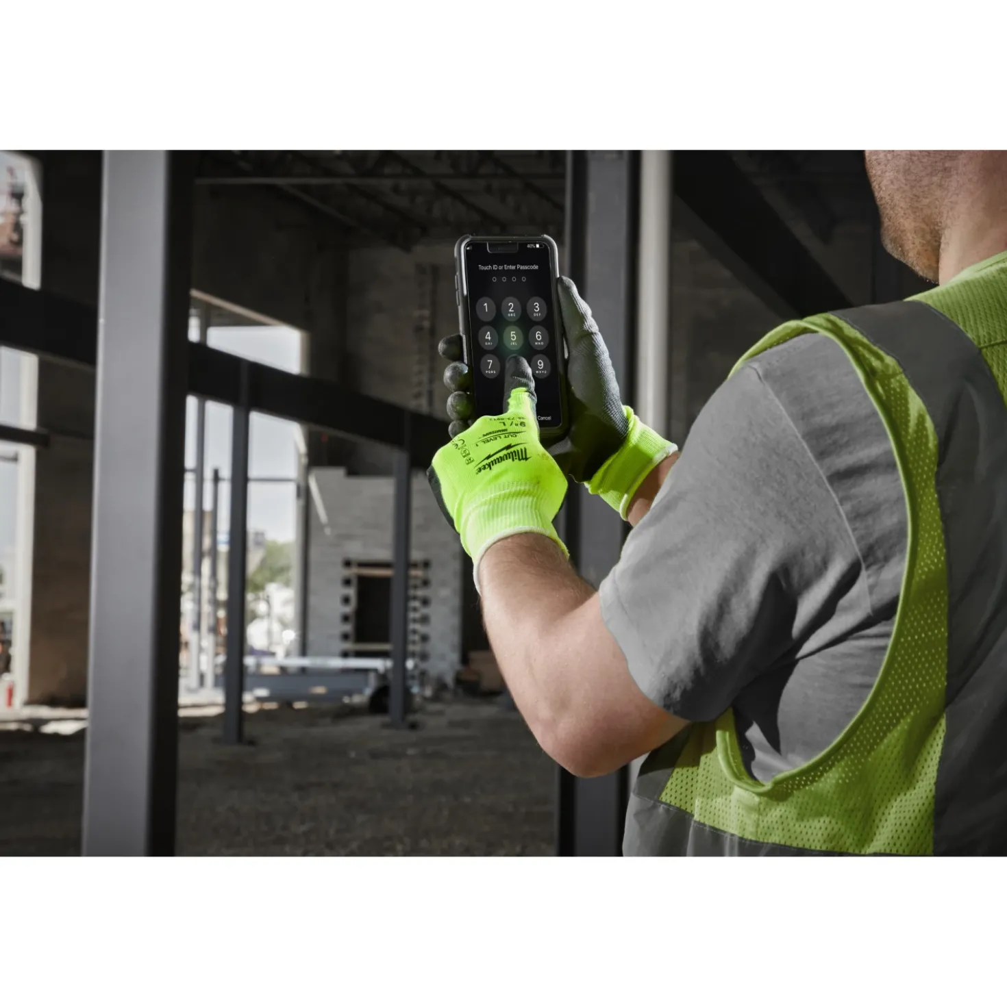 Milwaukee Hi-vis Werkhandschoenen