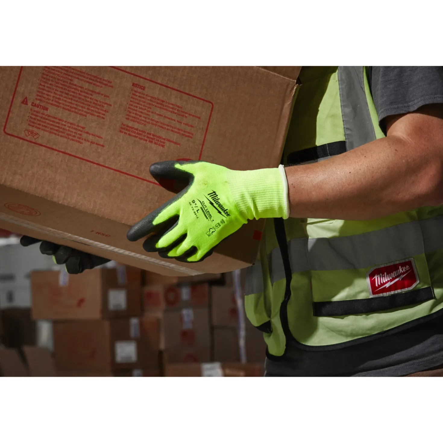 Milwaukee Hi-vis Werkhandschoenen