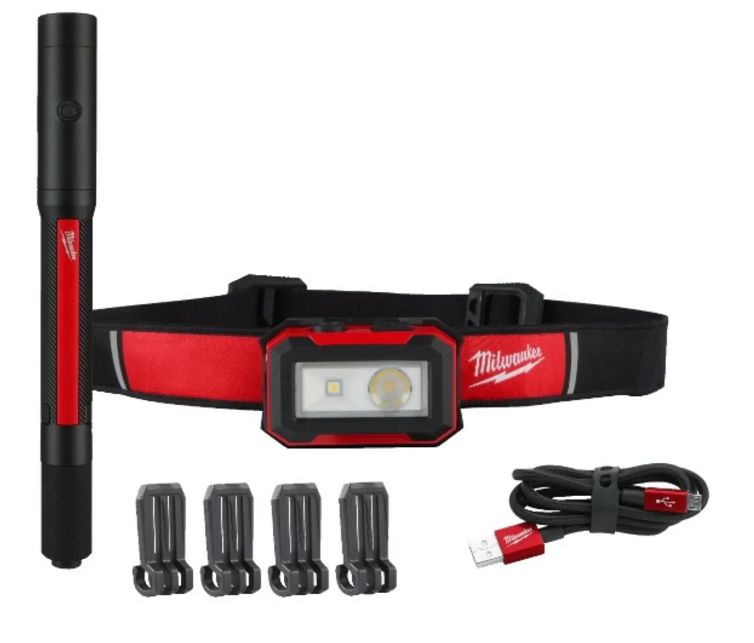 Milwaukee IR HL450PL250 Hoofdlamp pack - 450Lm + 250Lm