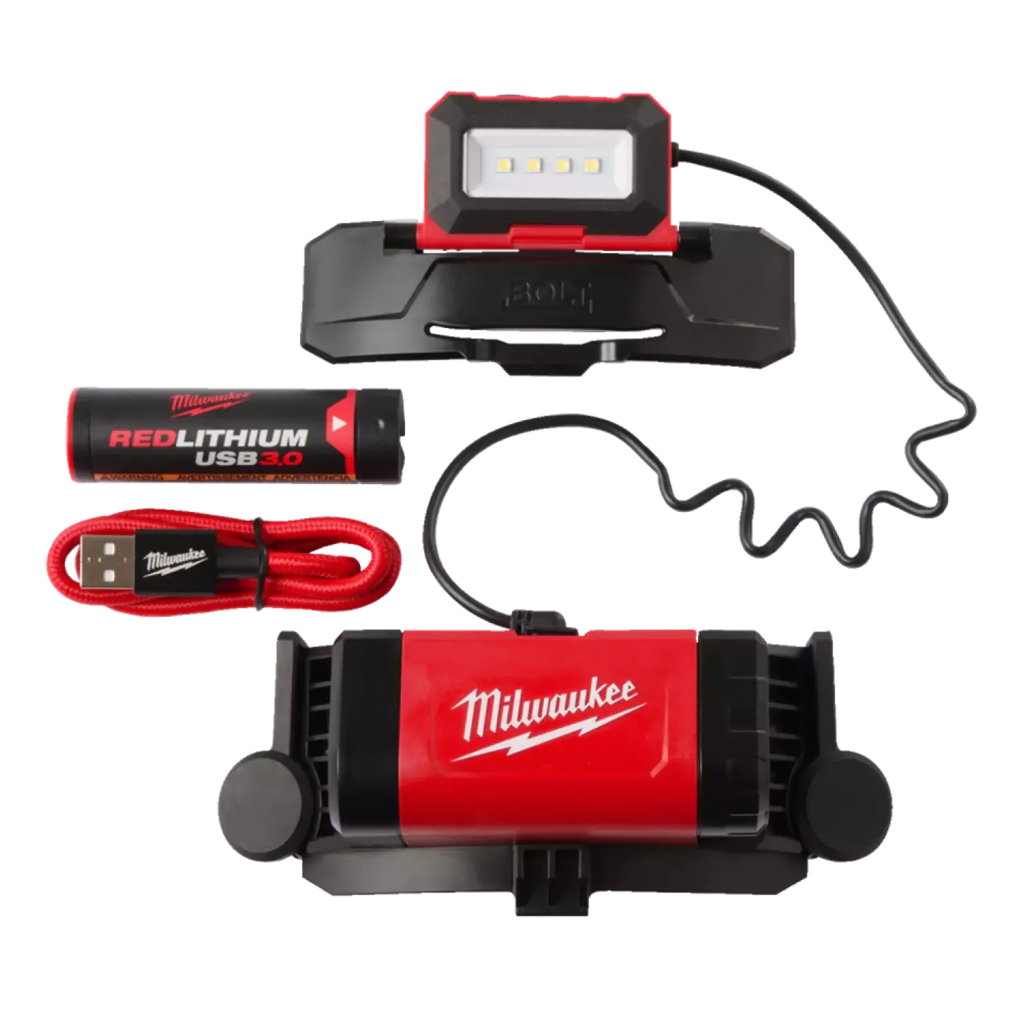 Milwaukee L4BOLTHL-301 Hoofdlamp - oplaadbaar - 600Lm