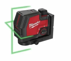 Milwaukee L4 CLLP-301C 4V Li-ion accu Kruislijnlaser set (1x 3.0Ah accu) in koffer - 2 lijnen - 30m - Groen