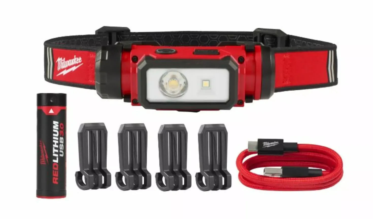Milwaukee L4 HL2-301 hoofdlamp- usb oplaadbaar - 400Lm