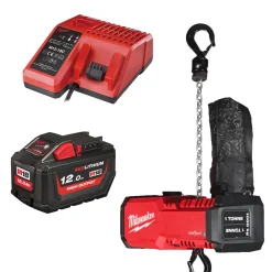 Milwaukee M18 BLCHTO-121 18V Li-ion accu ketting takel set (1x 12.0Ah accu) - 1 Ton - ONE-KEY
