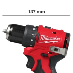 Milwaukee M12 BLDDRC-203C 12V Li-ion accu boor-/schroefmachine set (3x 2.0Ah accu) in koffer - 40Nm