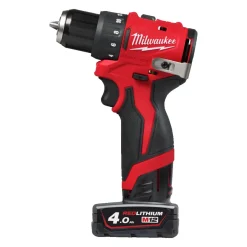 Milwaukee M12 BLDDRC-402C 12V Li-ion accu boor-/schroefmachine set (2x 4.0Ah accu) in koffer - 40Nm