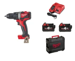 Milwaukee M18 BLDD2-402X 18V Li-Ion accu schroefboormachine set in HD-box - koolborstelloos - 82Nm