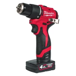 Milwaukee M12 BLPDRC-402C 12V Li-ion accu klopboor-/schroefmachine set (2x 4.0Ah accu) in koffer