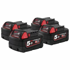 Milwaukee M18 B5 4-Pack 18V Li-Ion accu - 5.0Ah (4st)
