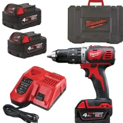 Milwaukee M18 BPD-402C 18V Li-Ion accu klopboor- /schroefmachine set (2x 4.0Ah accu) in koffer