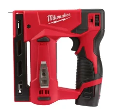 Milwaukee M12 BST-202X 12V Li-ion Tacker set (2x 2.0Ah accu) in HD box - 6-14mm