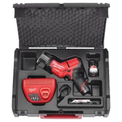 Milwaukee M12 CHZ-202X 12V Li-Ion accu reciprozaag set (2x 2.0Ah accu) in HD Box - snelwissel - koolborstelloos