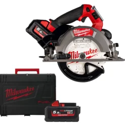 Milwaukee M18 FCSDC165-552C 18V L-ion accu cirkelzaagmachine set (2x 5.5Ah accu) in koffer - 165mm