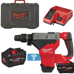 Milwaukee M18 FHM-121C 18V Li-ion accu SDS-Max Breekhamer set (1x 12.0Ah accu) in koffer - 11J
