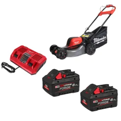 Milwaukee M18 F2LM46-802 FUEL 36V (2x 18V) Li-Ion accu zelfrijdende grasmaaier set (2x 8.0Ah Forge accu) - 46cm