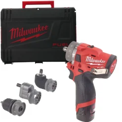 Milwaukee M12 FPDXKIT-202X 12V Li-Ion accu Boor-/schroefmachine incl. koppen set (2x 2.0Ah accu) in HD-Box - koolborstelloos