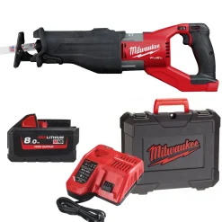 Milwaukee M18 FSX-801C 18V Li-ion accu reciprozaag set (1x 8.0Ah accu) in koffer - snelwissel - koolborstelloos