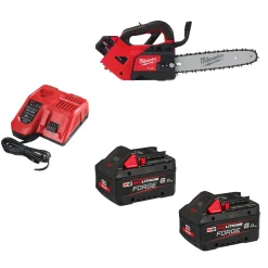 Milwaukee M18 FTHCHS30-802 FUEL 18V Li-Ion accu Tophandle Kettingzaag set (2x 8.0 Ah Forge accu) - 30cm