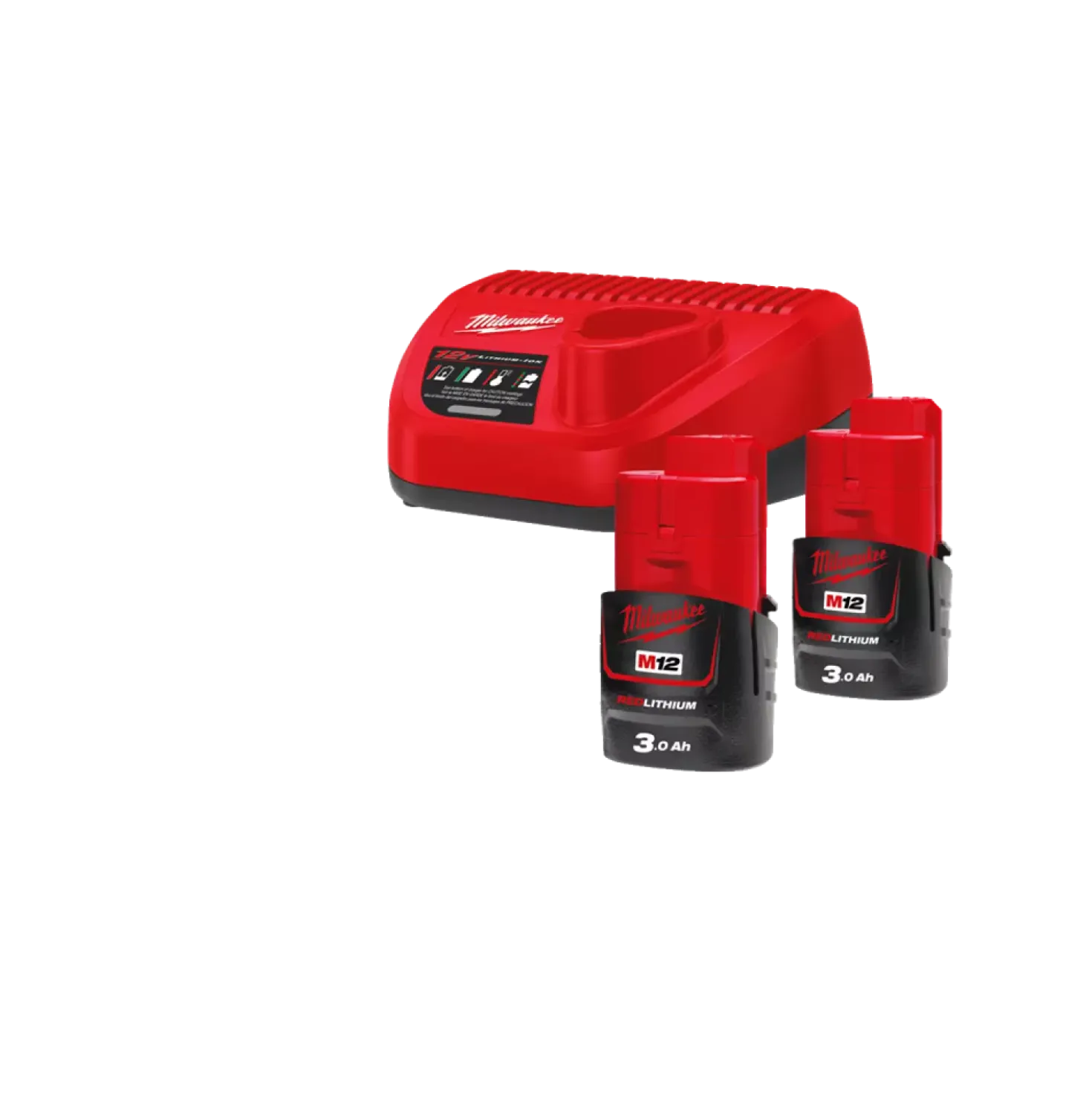 Milwaukee M12 NRG-302 NRG pack (2x 3.0 Ah accu)