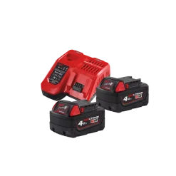 Milwaukee M18 NRG-402 18V Li-Ion accu starterset (2x 4.0Ah) + lader