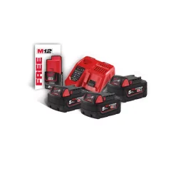Milwaukee M18 NRG-503 18V Li-Ion accu starterset (3x 5.0Ah) + lader