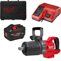 Milwaukee M18 ONEFHIWF1DS-121C 18V Li-ion accu slagmoersleutel met frictiering set (1x 12.0Ah accu) in koffer - 1'' - 2711Nm