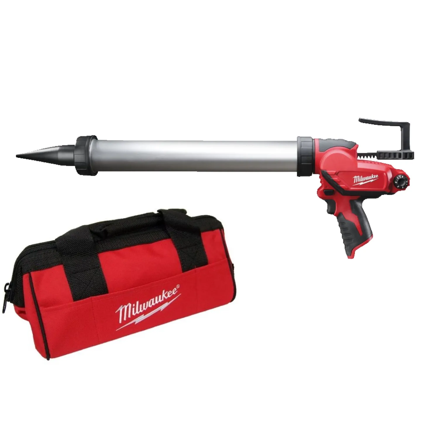Milwaukee M12 PCG/600A-0 12V Li-Ion Accu lijm- en kitspuit body incl. worsthouder in tas