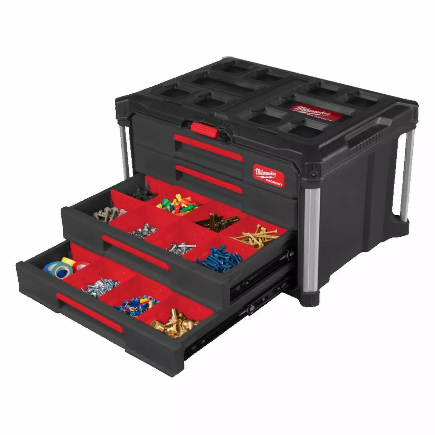 Milwaukee 4932493189 Packout gereedschapskoffer met 4 lades
