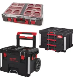 Milwaukee 4932472130 Packout gereedschapskoffer met 4 lades incl. organizer en opbergkoffer