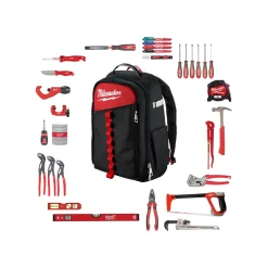 Milwaukee 4932501190 PACKOUT Gereedschapset in Low Profile rugzak - 38-delig - voor loodgieters