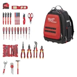 Milwaukee 4932498407 PACKOUT Gereedschapset in rugzak - 76-delig - voor elektriciens