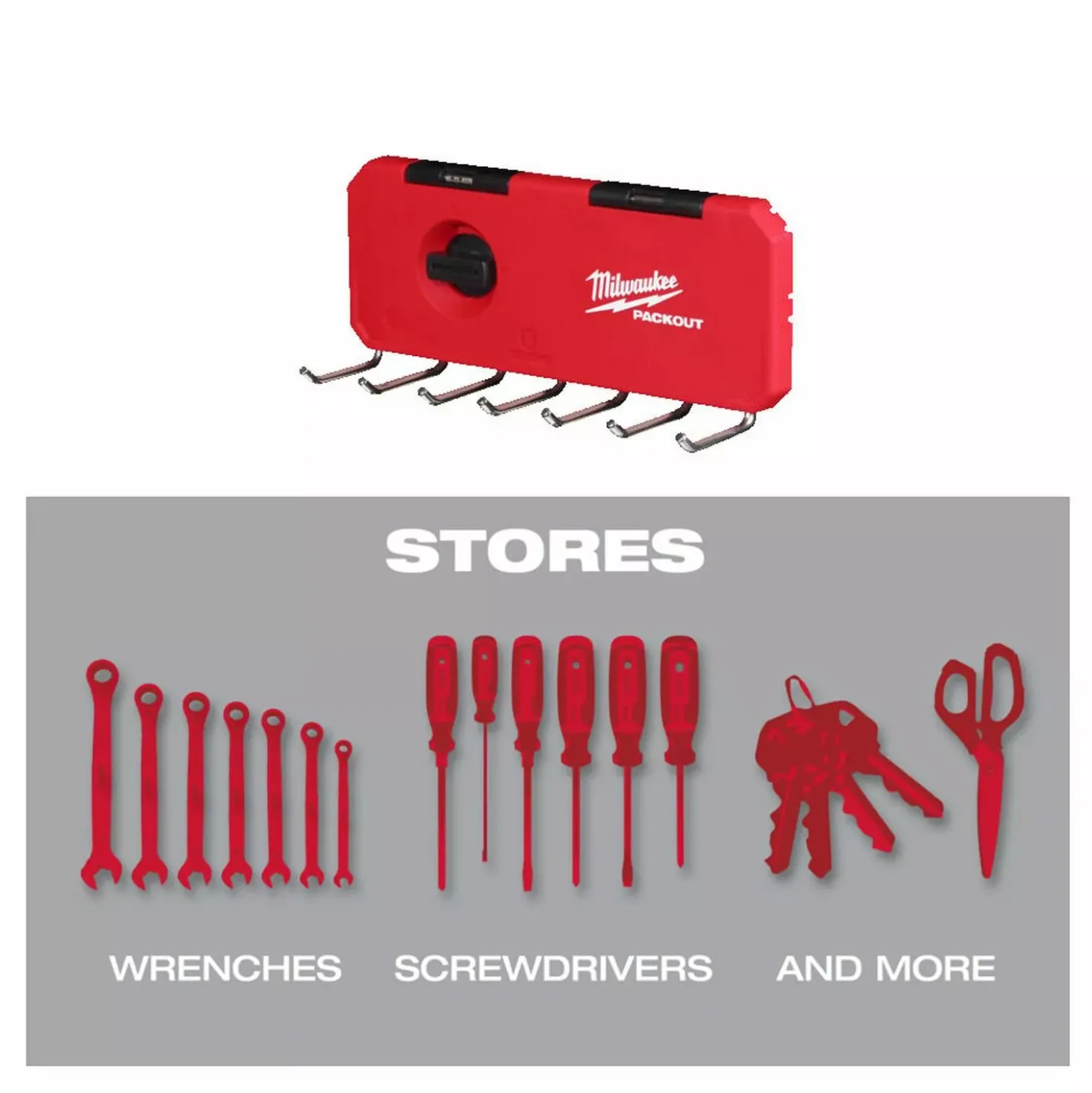 Milwaukee 4932493384 Packout smalle haken rij