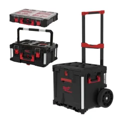 Milwaukee 4932498984 PACKOUT Trolley Opbergkoffer Starter Set 3 met lade