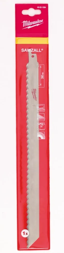 Milwaukee 48001084 Reciprozaagblad - Golf/Mes - 300mm - Isolate/Karton/Foam (1st)